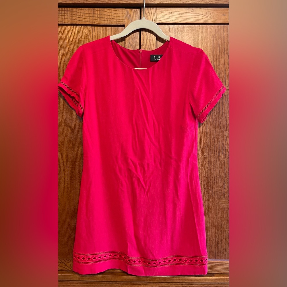 Red shift dress, small